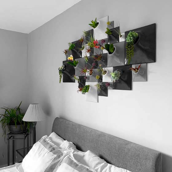ceramic wall mounted planters for plant wall