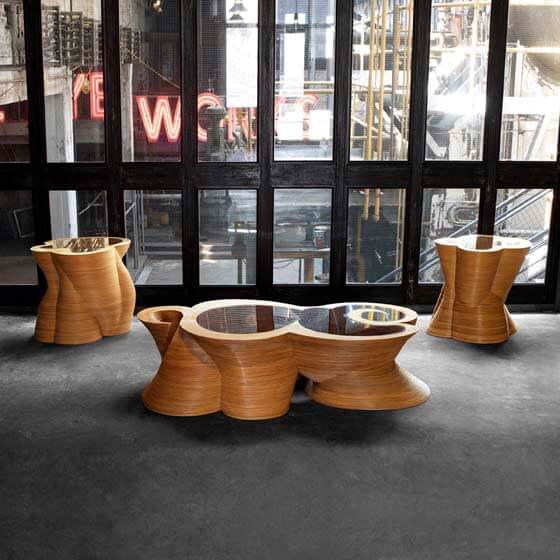 organic luxury wood coffee table