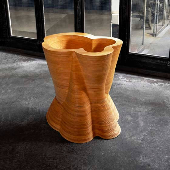 organic luxury wood end table