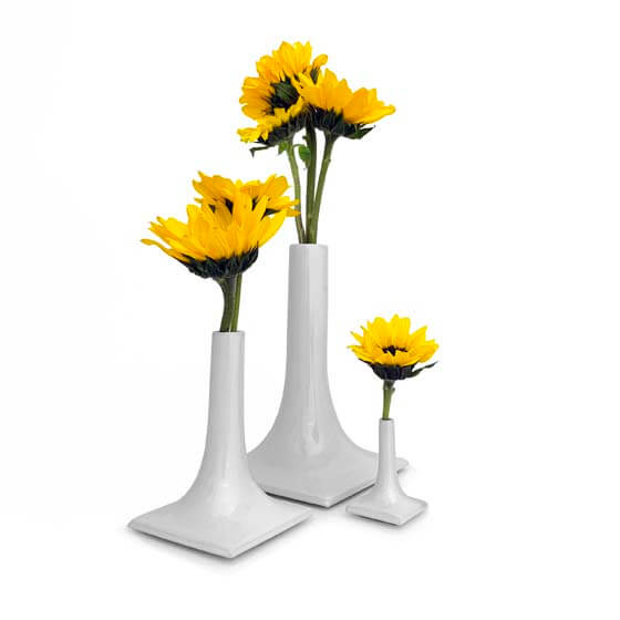 luxury light gray ceramic vase set