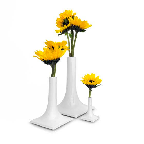 white luxury ceramic vase set